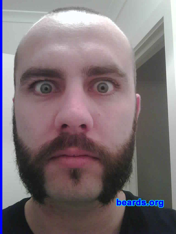 Darren
Bearded since: 1998.  I am a dedicated, permanent beard grower.

Comments:
I grew my beard 'cause my mates couldn't grow one.

How do I feel about my beard? It's good.  I change it all the time.
Keywords: mutton_chops soul_patch