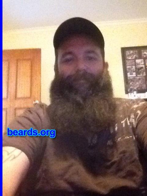Wayne
Bearded since: 2012. I am a dedicated, permanent beard grower.

Comments:
Why did I grow my beard? It started off as a bucket list challenge which has now become a truly awesome experience.

How do I feel about my beard? I love it and I hold it and I brush it and have named him George.  It's awesome that so many people ask about it.
Keywords: full_beard