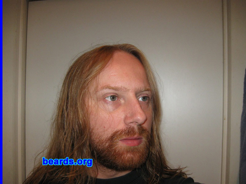Dave M.
Bearded since: 1997. I am a dedicated, permanent beard grower.

Comments:
I wanted to have a beard since I was a kid.  So when the chin hairs began to show, I went for it.

How do I feel about my beard?  I think it's wonderfull thing to have.
Keywords: full_beard