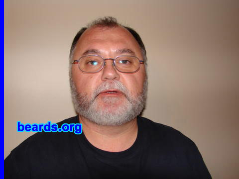 Jerry
Bearded since: 2003.  I am a dedicated, permanent beard grower.

Comments:
I grew my beard because I love the change to my face.

How do I feel about my beard?  It could be thicker on the sides.   It has thickened up over the years.  Strange that it is so gray and I'm only forty-four years old.
Keywords: full_beard