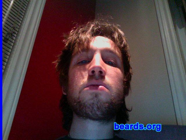 Scott
Bearded since: November 2008.  I am an experimental beard grower.

Comments:
I grew my beard for the ladies. I always had a bit of a baby face, and wanted to feel more manly about my appearance.

How do I feel about my beard?  At first I was a bit unsure.  When I would wake up in the morning, I would feel as though I was resting on a carpet. But eventually I grew (ha ha) to like my beard and accepted it as a part of me. I am excited about the future prospects of my beard and am very much looking forward to find out what my beard will look like and feel like in one month.

I hope I get a spot in the beard gallery, maybe for rookie of the year or something, because this is the first beard that I have ever grown. 

I would like to thank my beard inspirations: 

My father -- the best beard in the world. 

Burke from Beards.org -- for making me realize that you can achieve your beard growing goals.

Keith from beards.org -- for inspiring me about what look to aim for.  "Great look, Keith!"  I would always say.

And finally, 
Jesus -- he has always been important in my life, but I never thought that I would be inspired by his beautiful and thick beard. God bless. 

Thank you, beards.org, for making my beard dream a beard-ality! (i.e. like reality! LOL!)

I would also like to dedicate my beard to my best buddy Ben who can't grow a beard but always supported me in growing mine. This one's for you buddy!
Keywords: full_beard