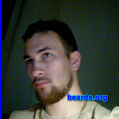 Emanuel
Bearded since: 2013. I am an experimental beard grower.

Comments:
Why did I grow my beard? I wanted to look more manly and animalistic. Why should I shave what grows naturally?

How do I feel about my beard? I feel like superior to baby-faced "men" or women. It makes me proud to see the results of the dedication.
Keywords: goatee_mustache