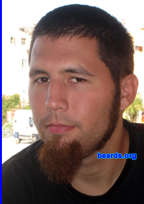Nereo
Bearded since: 2006.  I am an experimental beard grower.

Comments:
I grew my beard because I always wanted to have one, simple as that. :)

How do I feel about my beard?  Proud!
Keywords: goatee_only