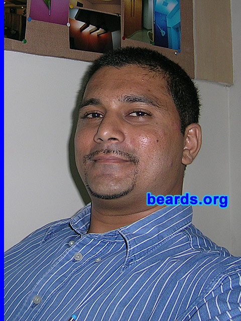 Avi
Bearded since: 2004.  I am an occasional or seasonal beard grower.

Comments:
I grew my beard because a change is always good.  It's good to see your face with a change...with a definition.

How do I feel about my beard?  Feels good.  Makes a complete part of me.
Keywords: goatee_mustache