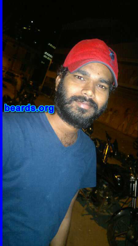 Pramod K.
Bearded since: 2010. I am a dedicated, permanent beard grower.

Comments:
Why did I grow my beard? I like growing beard and hair, as my hair is curly.

How do I feel about my beard? I feel very good growing a beard, as we look manly.
Keywords: full_beard