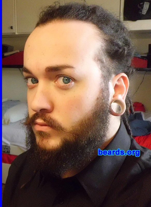 Michele G.
Bearded since: 2011. I am an experimental beard grower.

Comments:
I decided to grow a beard because it make me feel classy, but also casual and because it grows on my face anyway.  So, why not?

How do I feel about my beard?  I feel I'm in love with my beard.
Keywords: full_beard