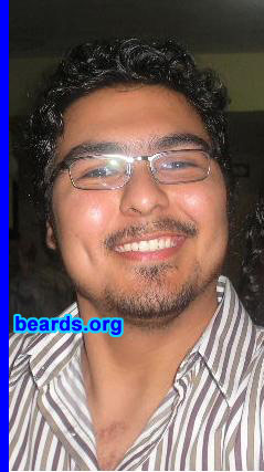 Romeo
Bearded since: 2005.  I am an experimental beard grower.

Comments:
I grew my beard because I like my face more with a beard than without it.

How do I feel about my beard?  I have difficulties with it because I haven't found a way to make it grow as i want, but I'm still trying.

Keywords: goatee_mustache