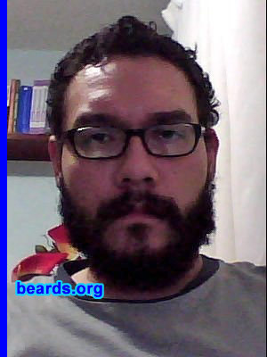 Ricardo L.
Bearded since: 2003. I am a dedicated, permanent beard grower.

Comments:
I grow a beard because I like the rough look it gives.
How do I feel about my beard? Quite pleased! I'm now used to it and realize few guys have a curly beard.  So, yeah!
Keywords: full_beard