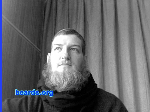 Petter Alexander
Bearded since: 2006.  I am a dedicated, permanent beard grower.

Comments:
I'm not exactly sure, but I knew I wanted to grow one early in 2006. I held off because of a project I was working on.  My work is similar to journalism where I talk to strangers, and I thought that my beard would alienate people. I started that one July 2006 and kept it for nine months. I've been growing the current beard for about seven months.

How do I feel about my beard?  I love it.  I love the way it feels in the wind. It feels like a part of me.  Well, it is a part of me, but it really feels natural.  Most people react to the color.
Keywords: full_beard