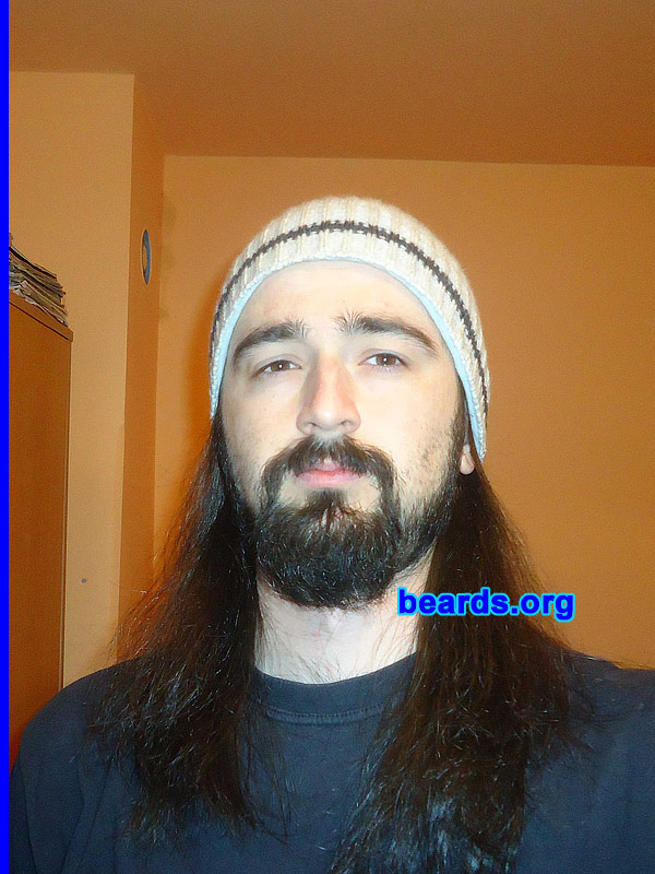 Milos
Bearded since: 2002. I am a dedicated, permanent beard grower.

Comments:
I grew my beard because bearded guys are exotic for the older ladies.

How do I feel about my beard?  I feel supreme.
Keywords: full_beard