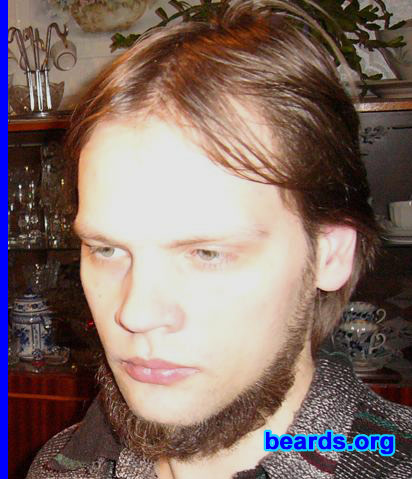 Mefody
Bearded since: 2006.  I am an experimental beard grower.

Comments:
I grew my beard to vary my face.

How do I feel about my beard?  I like it. I grew a full beard, but then cut it to chin curtain under pressure of my wife.
Keywords: chin_curtain