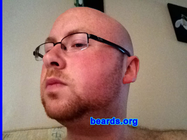 David M.
Bearded since: 2012. I am an experimental beard grower.

Comments:
I've only been growing my beard for just over a week.  I'm growing it because my friends and I are going on holiday in three months .  So I want to see what a full three months of growth looks like.

How do I feel about my beard? I feel that I've achieved something even after just one week of growth.
Keywords: stubble full_beard
