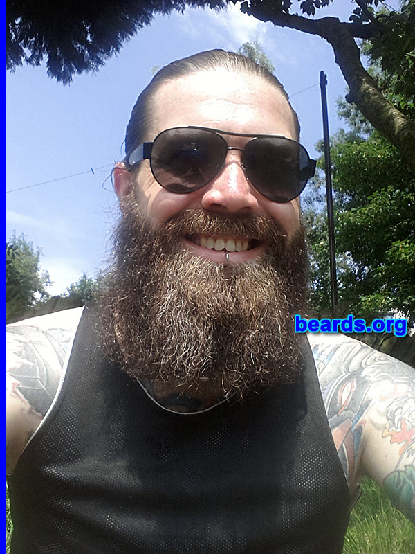 David
Bearded since: 2012. I am a dedicated, permanent beard grower.

Comments:
Why did I grow my beard? It felt like the natural thing to do. I always admired others' beards and thought it time I had my own.

How do I feel about my beard? I love my beard more than any man should. It's more than an image. It's a life choice and takes a great deal of care.
Keywords: full_beard