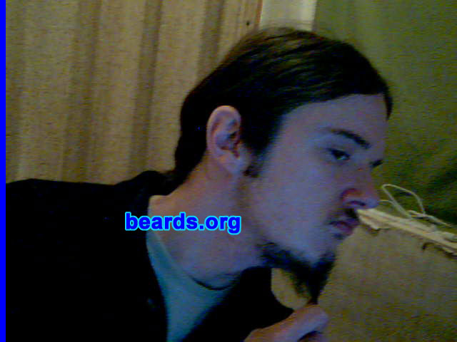 James
Bearded since: 2003.  I am an occasional or seasonal beard grower.

Comments:
(These are two-months-later follow-up beard photos from [url=http://www.beards.org/images/displayimage.php?pos=-3075]October's scruff-stubble look[/url].) 

I grew my beard because shaving is an unnatural waste of time and energy. Fact: a man who shaves his entire life will have spent over a year(!) standing in front of a mirror scraping his face off. Shaving (razor) is also bad for the skin long-term surely.

How do I feel about my beard?  It's great and adds character, who gives that it's not fully grown-out. A lot of guys are missing out on something they'll never get back by shaving when young -- the scruffy unfinished look. It's a style of its own, an acquired taste. Everything is in the eye of the beholder, you see.
Keywords: goatee_mustache