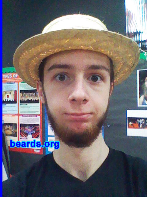 Josh B.
Bearded since: 2009.  I am a dedicated, permanent beard grower.

Comments:
I grew my beard because I always wanted one as a kid!

How do I feel about my beard? I wish it would thicken a bit more.  But I'm only nineteen, I guess.
Keywords: chin_curtain