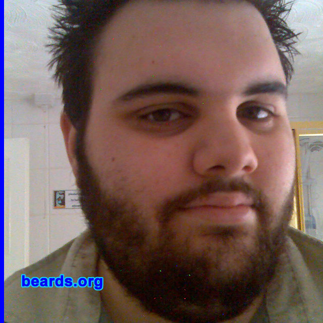Leigh Binmore
Bearded since: 2006.  I am an experimental beard grower.

Comments:
The reason I grew my beard is because of your website. After a friend and I stumbled across your site I was hooked and decided to grow / attempt to grow a beard. I have documented the last six weeks and have a progression of how my bread has grown. I am ccurrently decideding whether to trim it back a little or keep growing it for a little while longer. 

I love my beard, especially when I'm in lectures when feeling a little bored I simply play with it a little and it paces the time of day. My beard is brilliant and certainly turn heads now I have one.
Keywords: full_beard