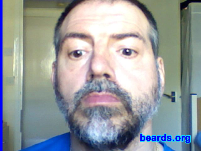 Lee Driver
Bearded since: 1990.  am a dedicated, permanent beard grower.

Comments:
I grew my beard because I cannot shave.  I have had a beard for over thirty years now and I wouldn't shave it off.

How do I feel about my beard?  It feels great.  I love having a beard.  I like the feel of hair growing on my face.
Keywords: full_beard