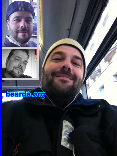 Mark B.
Bearded since: 2008. I am an occasional or seasonal beard grower.

Comments:
I grew my beard because I was having a lazy week.  Normally I do shave and leave my goatee, but I decided against it.  Then the amount of compliments I was getting was phenomenal even off men, LOL, as I shape my beard too.  They're like what barber do you use.  I'm like, huh, none.  I do it myself.  Everyone is impressed.

How do I feel about my beard?  I adore it.  I couldn't live without it now.  The amount of dates that ask me to remove it, well hence I'm still single.  LOL.  It's me.  You don't like it, tough is my motto.   You see me like it in the pics on my profile so you now have it in the flesh, never good enough though.  LOL.
Keywords: full_beard