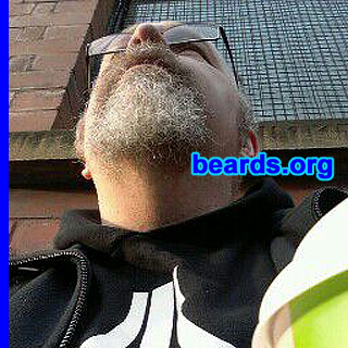 Mike M.
Bearded since: 2001. I am a dedicated, permanent beard grower.

Comments:
I grew my beard because I was fed up of shaving, although I do occasionally trim the cheeks when heading out on the beer. ;-)

How do I feel about my beard? It's there and I like it. ;-)
Keywords: goatee_mustache