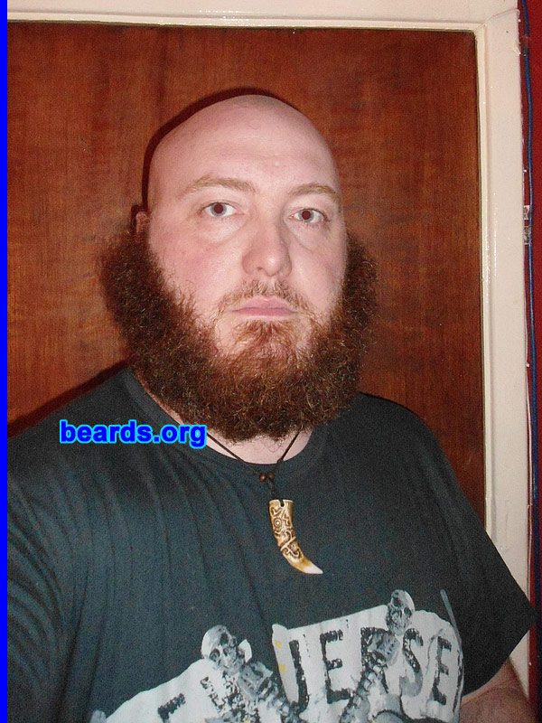 Paul
Bearded since: 2001. I am a dedicated, permanent beard grower.

Comments:
I grew my beard because I think they are great and I always wanted to have one.

How do I feel about my beard? I love it!  It's fantastic.  Separates the men from the boys.
Keywords: full_beard