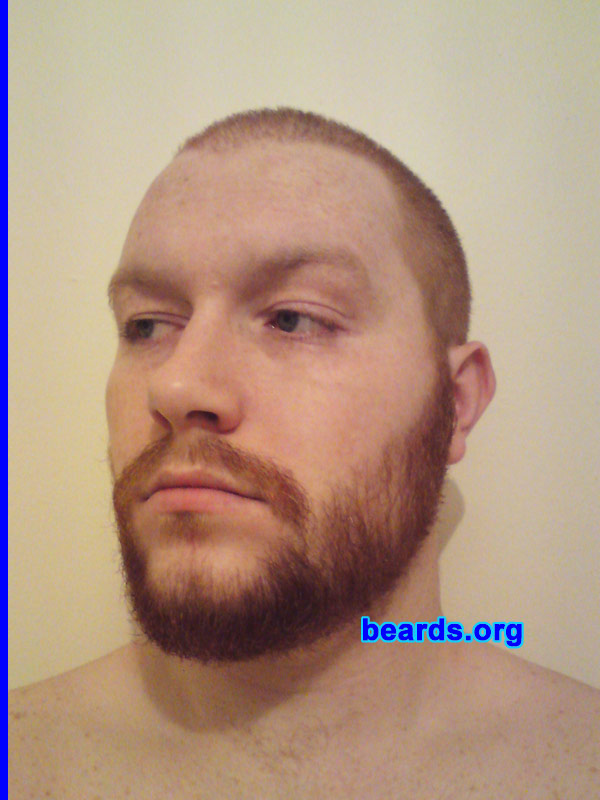 Sam
Bearded since: January 2009.  I am an experimental beard grower.

Comments:
I grew my my beard because I hate shaving! I usually cut it to about 3 mm, the same as my hair.

How do I feel about my beard? I love it!
Keywords: full_beard