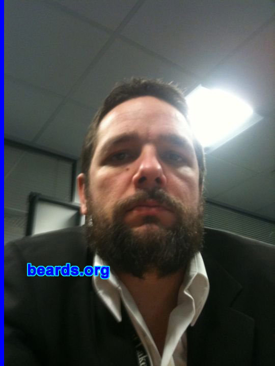 Stephen
Bearded since: 2011. I am an experimental beard grower.

Comments:
I grew my beard for a bet and liked it.

How do I feel about my beard?  Sometimes love it. Sometimes hate it.
Keywords: full_beard