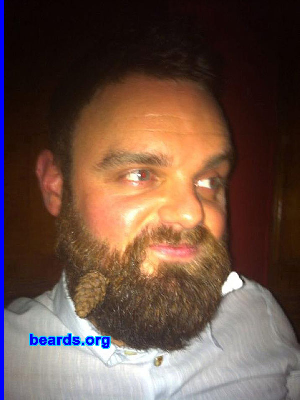 Turley
Bearded since: 2011. I am an experimental beard grower.

Comments:
I grew my beard to see if I could.  It's also useful to store stationery in it at work.

How do I feel about my beard? I love it and so does the Mrs.!
Keywords: full_beard
