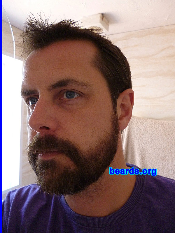 Tony S.
Bearded since: 2012. I am an experimental beard grower.

Comments:
I normally have a goatee beard, which I had had for about ten or more years, but wasn't sure how I would look with a full beard.  So I decided to give it a go!

How do I feel about my beard? I'm liking the full beard look and even feel of it,  too.  And amazingly, lots of people have shown their appreciation for it. There are a couple of small patches where hair doesn't seem to grow on one side.  But I have persisted in growing without trimming and these are filling in nicely.

Just love having a full beard now.  It has really given me more confidence in my own appearance now, too. Wouldn't go back again to a shaven look!
Keywords: full_beard