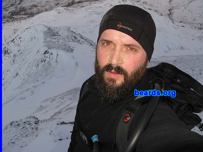 Jeremy
Bearded since: 1997.  I am a dedicated, permanent beard grower.

Comments:
I grew my beard becauseI have always hated shaving. Why would nature provide me with such lovely facial hair if I wasn't meant to grow it out? Plus, living in Alaska, a beard provides a neck gaiter and a balaclava during my winter bike commutes, skiing, hiking, etc. Why wouldn't I have a beard? Anyone who can grow a beard...should grow one.

How do I feel about my beard?  I love my beard. The only thing I wish for is more beard to love.
Keywords: full_beard