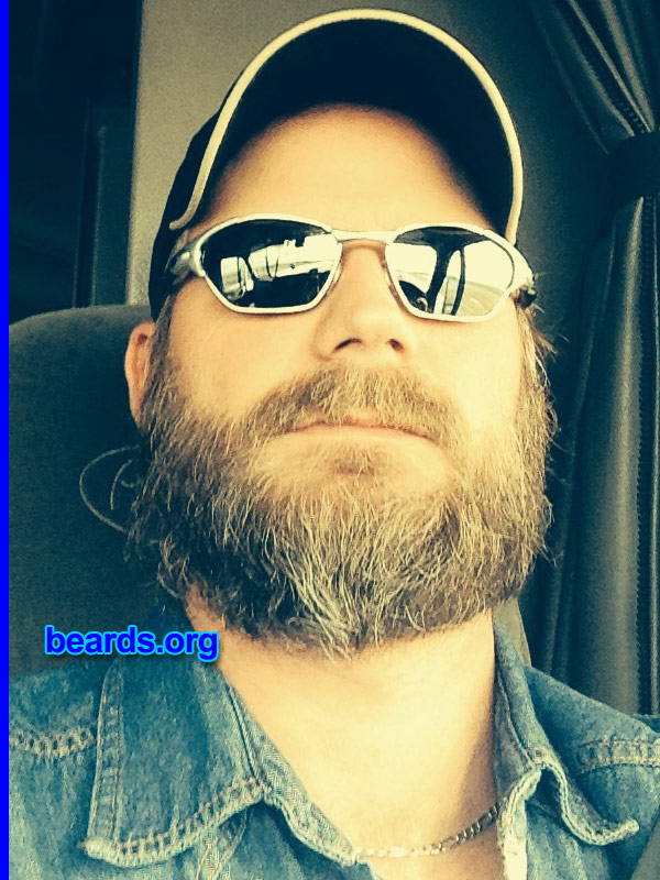 Keith
Bearded since: November 2013. I am a dedicated, permanent beard grower.

Comments:
Why did I grow my beard? I made a $10 bet with a friend to see who could grow the longest beard and I'm hooked now.

How do I feel about my beard? I like it.
Keywords: full_beard