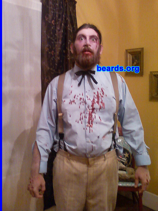 Nick
Bearded since: the mid-1990s except for my years in thee Marine Corps. I am a dedicated, permanent beard grower.

Comments:
Why did I grow my beard? Because I am a man!

How do I feel about my beard? My beard gives me wizard powers of epic proportions and I will never be without it...because my old lady will leave me if I do!
Keywords: full_beard