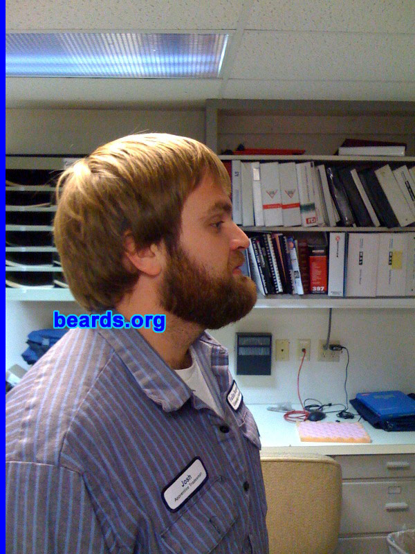 Josh
Bearded since: 1998.  I am a dedicated, permanent beard grower.

Comments:
Why did I grow my beard? I do not have a defining chin.  But I am able to grow an outstanding amount of facial hair.  So why not?

How do I feel about my beard? I love my beard.  I've had mutton chops or sideburns since I was fifteen and a goatee since I was sixteen. It's who I am.  If I didn't have facial hair, no one would recognize me.
Keywords: full_beard