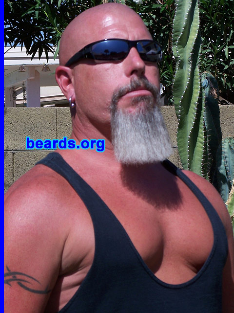 Bill
Bearded since: 2006. I am an occasional or seasonal beard grower.

Comments:
I grew my beard because it fills my need to be different.

I like my beard. Wish it weren't so gray.
Keywords: goatee_mustache