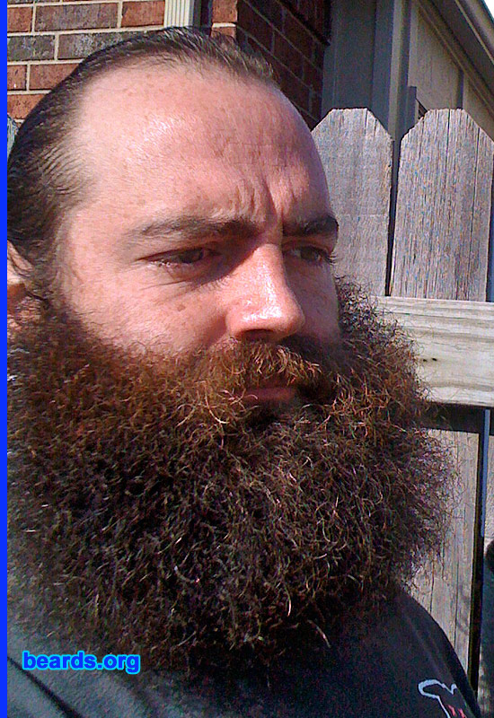 Jared P.
Bearded since: 2004.  I am a dedicated, permanent beard grower.

Comments:
I grew my beard to see how big it would get.

How do I feel about my beard? It's responsible for the paradigm shift in facial hair styles and how they will be viewed in the following century...
Keywords: full_beard