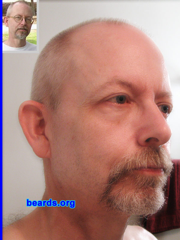 Bruce
Bearded since: 2006.  I am a dedicated, permanent beard grower.

Comments:
I grew my beard to appear more mature to my college students.

How do I feel about my beard? I love it!
Keywords: goatee_mustache