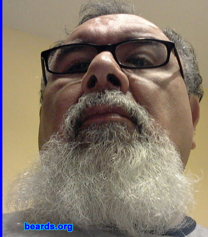 David G.
Bearded since: 1990.

Comments:
I grew my beard to add "character" to my face.

How do I feel about my beard? I love my beard. I clean it and condition it every day, sometimes twice!
Keywords: goatee_mustache