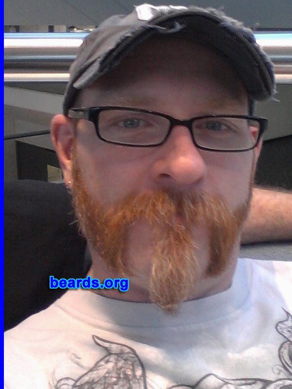 Dan R.
Bearded since: 1985. I am a dedicated, permanent beard grower.

Comments:
I was able to grow a beard in seventh grade and always liked that I had one and no one else in my school did, not even the teachers! 

How do I feel about my beard? It is now part of who I am. I haven't seen my chin since I was fourteen years old!
Keywords: chin_strip mutton_chops