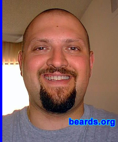 Franco
Bearded since: 1984.  I am a dedicated, permanent beard grower.

Comments:
I grew my beard because I had to shave due to high school dress code. I have a goatee and mustache now, but I occasionally grow a full beard. The goatee and mustache are permanent.

I like the goatee, but since I am heavy set, the beard makes me look heavier. Perhaps when I lose the weight I will try again to see how it looks.
Keywords: goatee_mustache