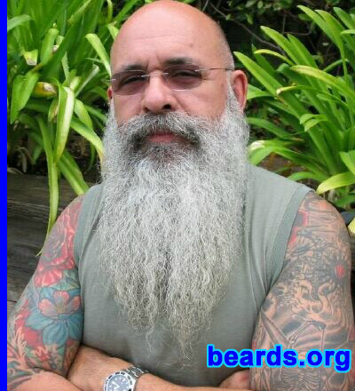 John
Bearded since: 1972. I am a dedicated, permanent beard grower.

Comments:
I grew and kept my beard 'cause it looked good.  I love my beard.
Keywords: full_beard