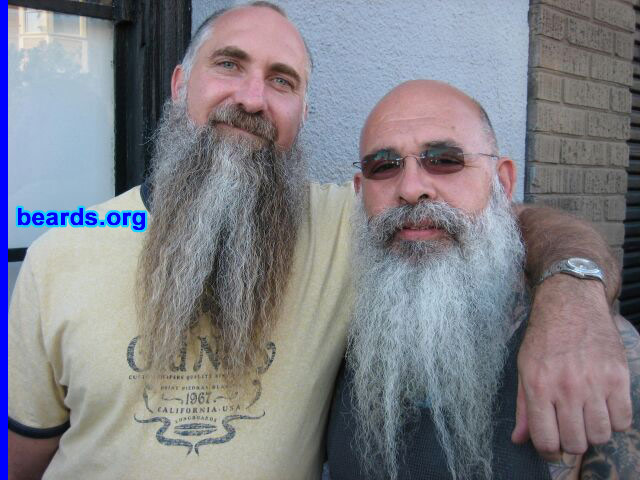 John
Bearded since: 1972. I am a dedicated, permanent beard grower.

Comments:
I grew and kept my beard 'cause it looked good. I love my beard.

John (on right) is pictured here with [url=http://www.beards.org/images/displayimage.php?pos=-1546]George[/url].
Keywords: full_beard