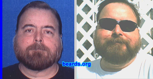Joe
Bearded since: 1980. I am a dedicated, permanent beard grower.

Comments:
I grew my beard because I had wanted to grow a beard since long before I actually could (i.e. pre-pubescence). I feel it completes my face, as natural to it as my eyebrows or head hair. I think it is my best feature. At the risk of sounding conceited, I love its color, thickness and texture. I love the way it seems to grow faster and thicker as I get older. I do not even mind the grey coming into my sideburns. In short, I love it! 
Keywords: full_beard