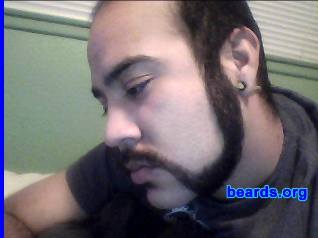 Jonny V.
Bearded since: 2003. I am an experimental beard grower.

Comments:
I grew my beard because of laziness, utter laziness.

How do I feel about my beard? I like havin' fun with it while I can.  But not too many chicks dig a bushy beard.
Keywords: mutton_chops soul_patch