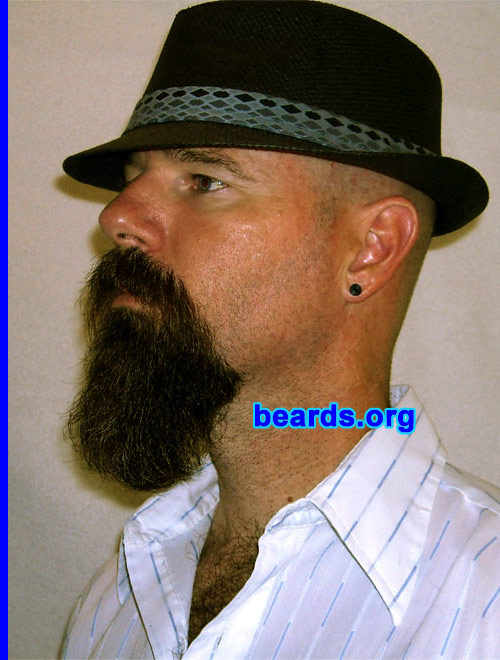 Russell
Bearded since: 1980. I am a dedicated, permanent beard grower.

Comments:
I grew my beard because beards are so male and I wanted to celebrate my masculinity.

How do I feel about my beard? I feel more confident with a beard! I can't see myself without one as I get older. 
Keywords: goatee_mustache
