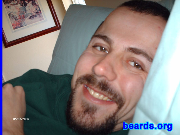 Matthew
Bearded since: 2000.  I am a dedicated, permanent beard grower.

Comments:
I grew my beard because I like to look masculine.

How do I feel about my beard?  It makes me look distinguished.
Keywords: goatee_mustache