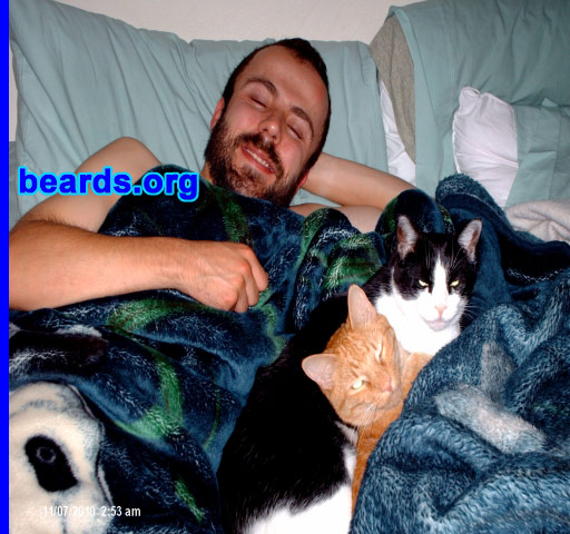 Matthew
Bearded since: 2000.  I am a dedicated, permanent beard grower.

Comments:
I grew my beard because I like to look masculine.

How do I feel about my beard?  It makes me look distinguished.
Keywords: full_beard