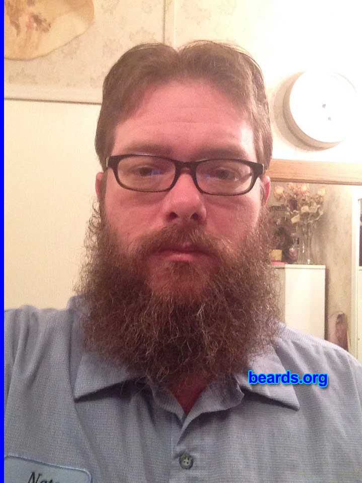 Nate W.
Bearded since: 1994. I am a dedicated, permanent beard grower.

Comments:
Why did I grow my beard? Because I love it!

How do I feel about my beard? It's a part of me that I enjoy cultivating.
Keywords: full_beard