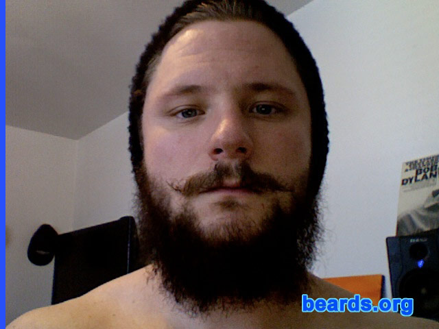 Scott P.
Bearded since: 2010. I am an experimental beard grower.

Comments:
I grew a beard for a New Year's resolution through the year of 2011.

How do I feel about my beard?  It's a bit patchy and thin in places. Most of the time I love it, but I do have bad beard days. 
Keywords: full_beard