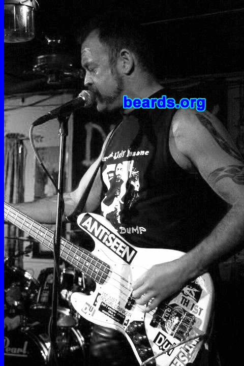 J.J.
I am an experimental beard grower.

Comments:
I change my facial hair about every six months. I deal with the public, but not in any way that would make me care what they think. I own a bar and am in a band.  And I used to work for the State Police in Massachusetts and was not allowed to have facial hair, So it's also a big "!@%# you" to them, too.

How do I feel about my beard?  Love it. Wish I had some pics from when I had a full one.
Keywords: mutton_chops