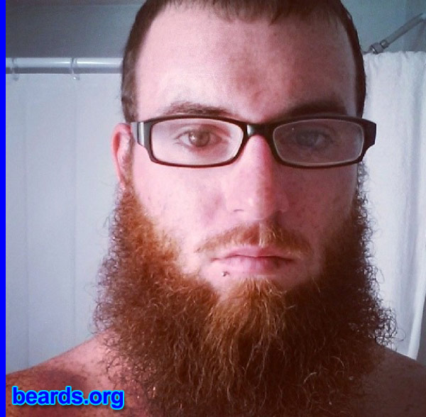 Joshua W.
Bearded since: 2012. I am a dedicated, permanent beard grower.

Comments:
Why did I grow my beard? A "No Shave November" competition with the guys turned into an attachment.

How do I feel about my beard? It's just majestic.
Keywords: full_beard