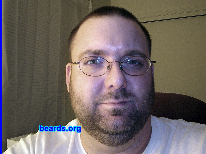 Lance
Bearded since: 2009.  I am an experimental beard grower.

Comments:
I grew my beard because I wanted to give it a proper try. The length you see here is at approximately three weeks of growth.

How do I feel about my beard? I like it. More importantly, my wife likes it! I'm going to continue growing it until I find the length that's comfortable for me.
Keywords: stubble full_beard